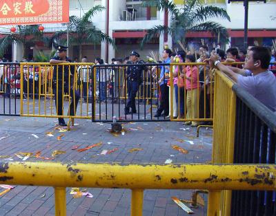 Temple crowd control