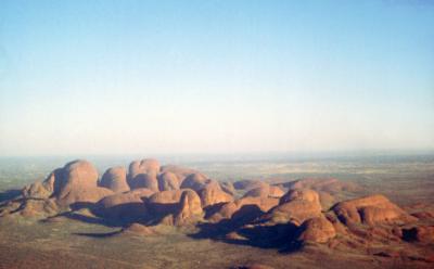 The Olgas from the plane