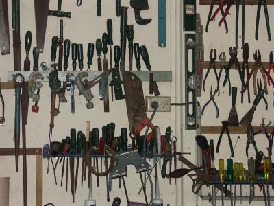 Tools in a shed