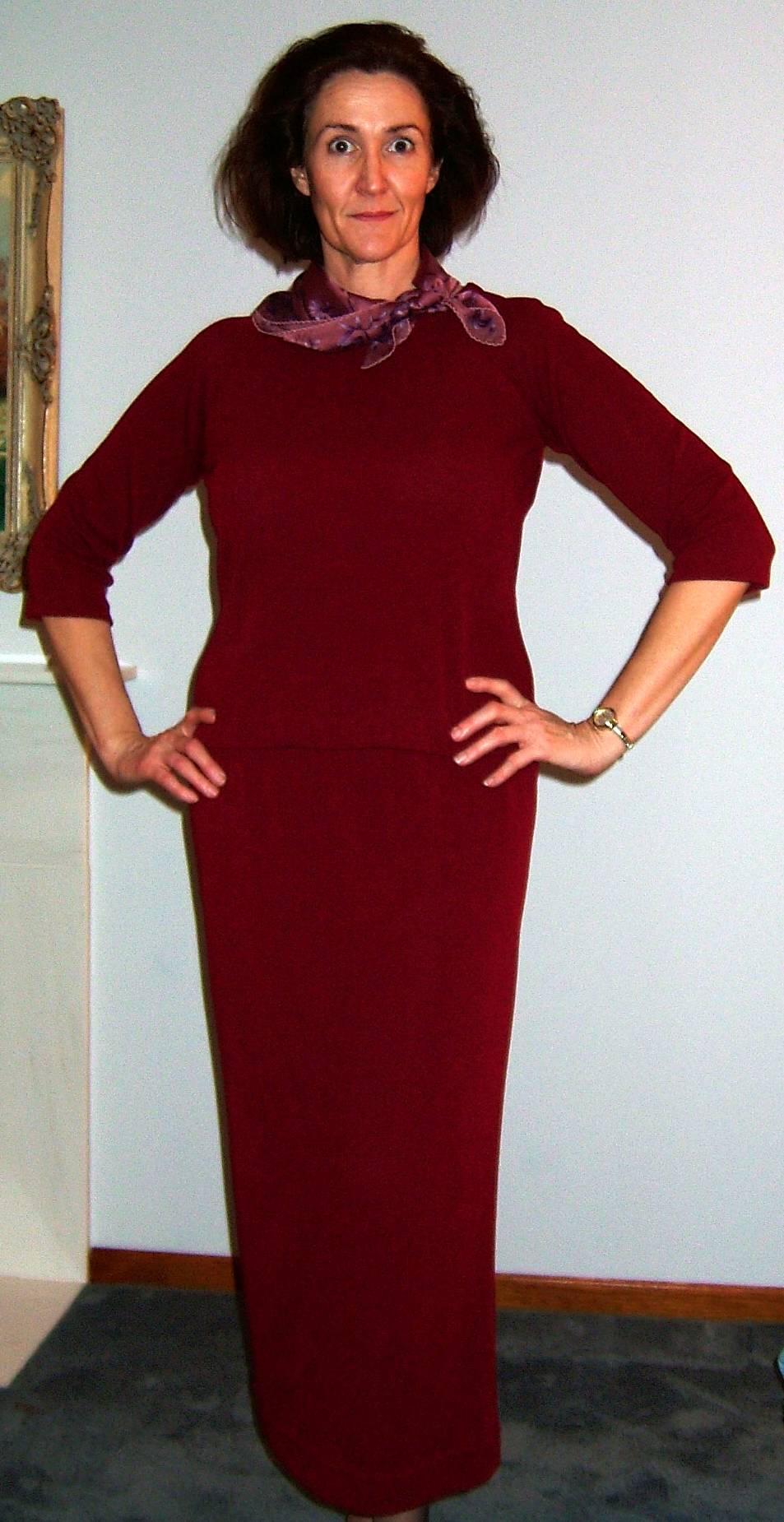 Burgundy Santa Monica Tee and FFF Skirt