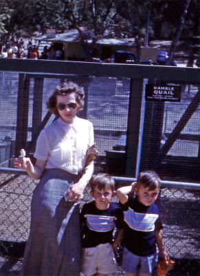Anne, Greg, and Steve; L.A. Zoo, 1952