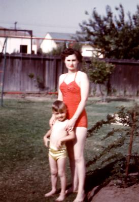 Betty and Steve at Bob and Gladys'; Inglewood, Calif., 1952