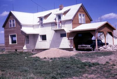farm house being remodeled (Lorraine and Chris); Diana, Sask., 1965