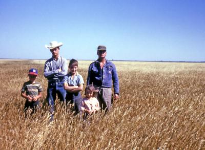 Chris, Steve, Mike, Lorraine, and Paul at farm; Diana, Sask., 1964