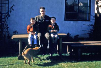 Steve, Paul, Greg, and Prince at Bob and Gladys'; Inglewood, Calif., 1952