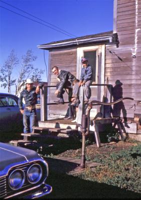 Steve, Kevin, Chris (Lorraine) at farm; Diana, Sask., 1964