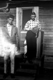 Greg and Steve (Lorraine) at farm; Diana, Sask., 1962 - BACKWARDS