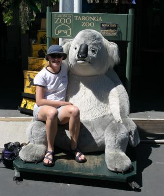 Michelle with a massive (but fake) Koala