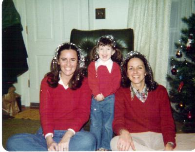 Judy (aunt), me, mom (Pat)