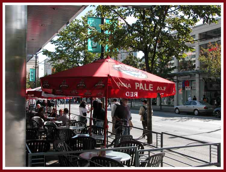 Looking along Robson St.