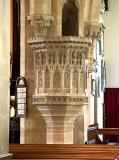 Stone pulpit, St Peter & St Paul, Shepton Mallet