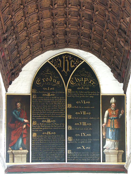 Panels above the altar, St Peter & St Paul, Shepton Mallet