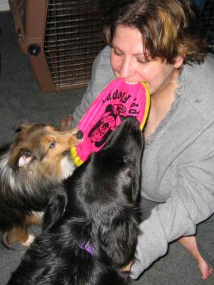 Duncan, Ruby, and Mary play flopper