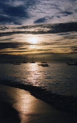 sunset in Zanzibar