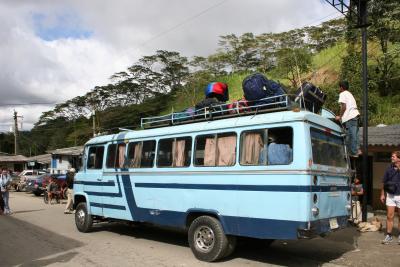 our bus at Nicaragua - Honduras border