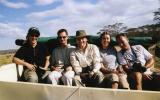 first safari: Karen, Andrew, Carwyn, Meeli, Luc