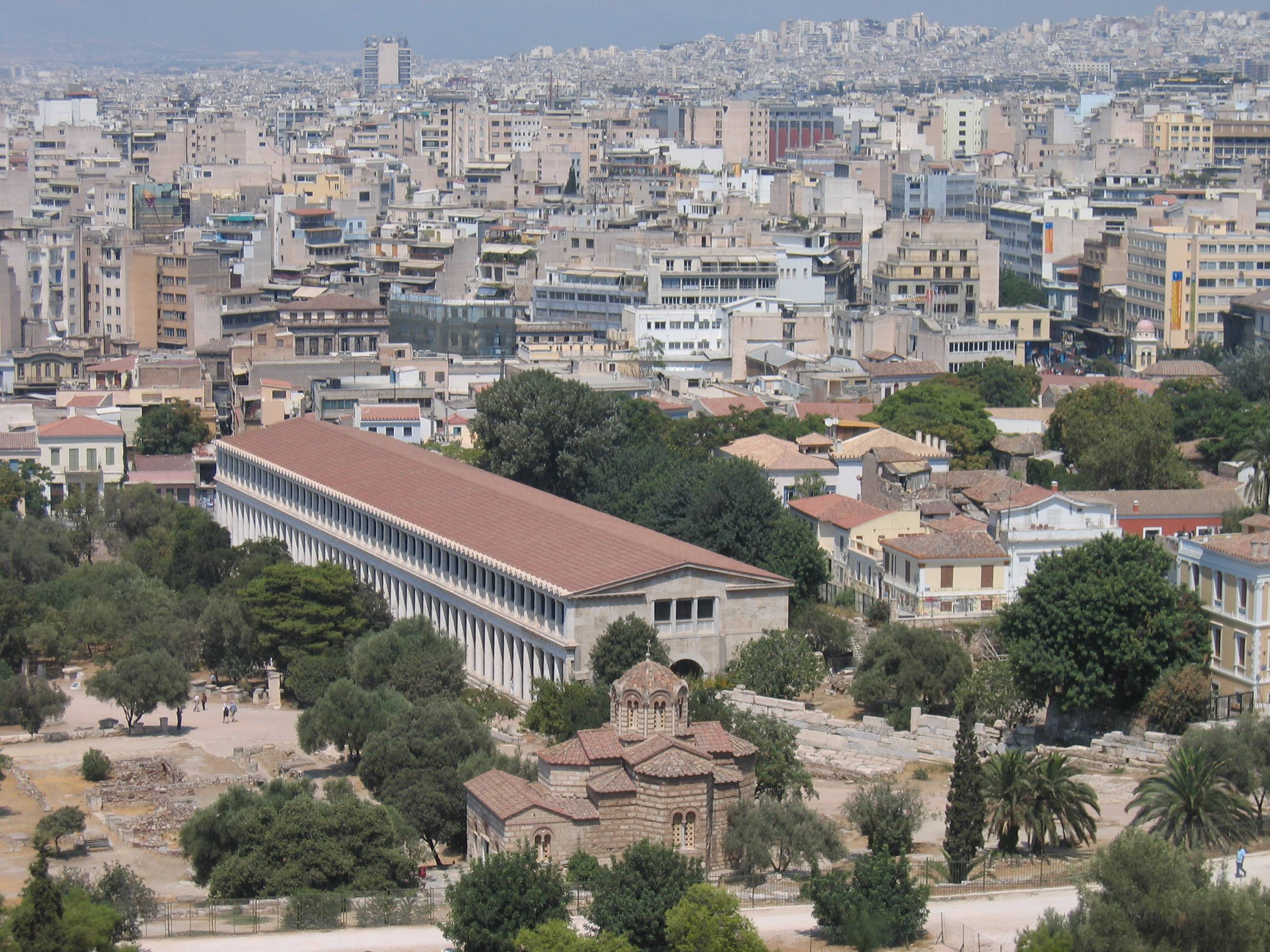 view from Acropolis onto Athens