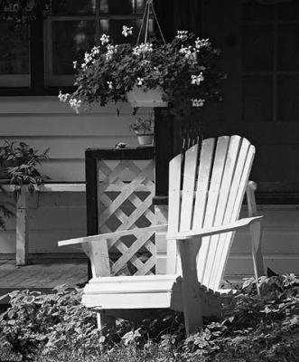 Pink Cottage Chair - B&W