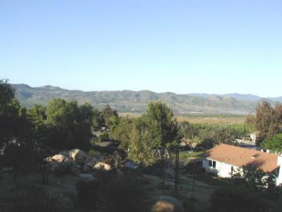 View from the back hill overlooking the valley and the hills beyond...