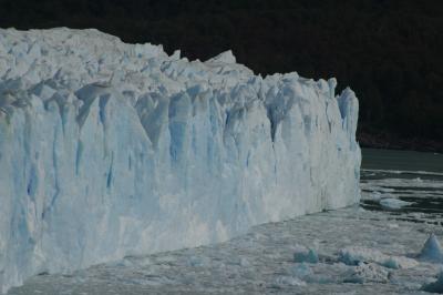 The face of the glacier is over 200 feet high