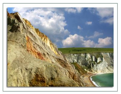 Coloured cliffs, Alum Bay, Isle of Wight (1730)