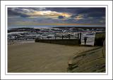 Carole on the beach, Lyme Regis