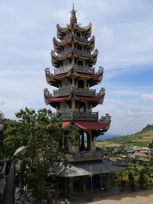 Bell tower at Linh Phuoc Pagoda