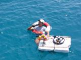 Floating bar (and drinking bartender)