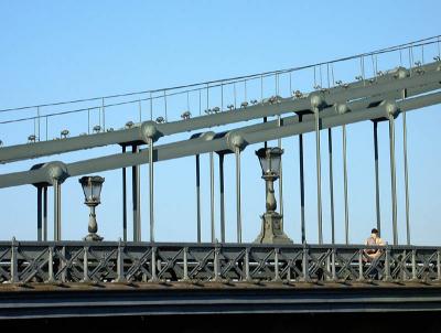One Man on Bridge by Ferenc MOGOR