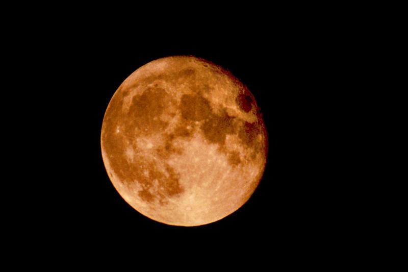 July Moon Thru Evening Fog