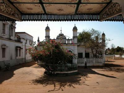 Outsite view from entrance - Chettinad Palace 