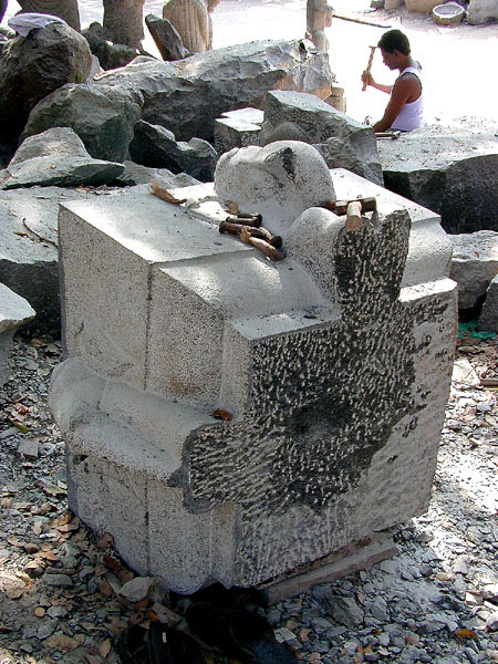Stone carving