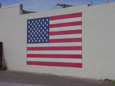 American flag painting