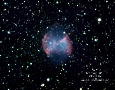 M27 With ST-237A, M27 is also known as the Dumbell Nebula