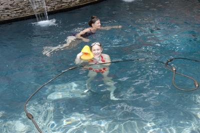Girls in the pool