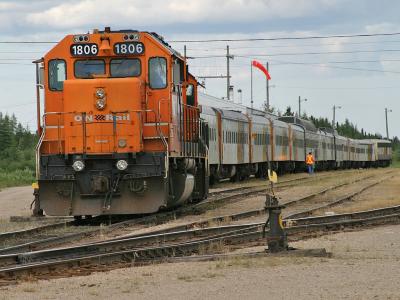 GP 38-2 1806 on the front of the Polar Bear Express