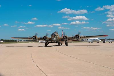 B-17 warming up