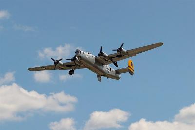 B-24 taking off