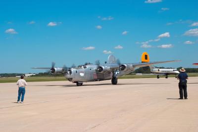 B-24 warming up before Photoshop