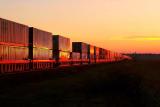 EB UP stack train at Creston, IL (Willrett Rd)