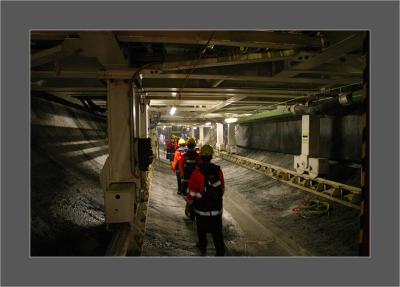 Below the TBM / Drilling machine