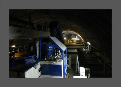 On top of the TBM (drilling machine).