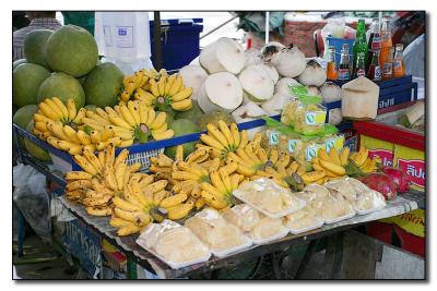 Pomelos, bananas, and coconuts!