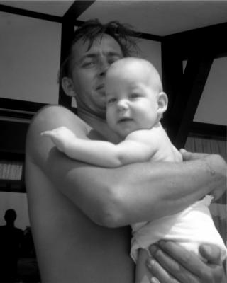 Tom with baby Shane