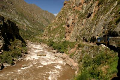 Train from Cusco to Aguas Calientas