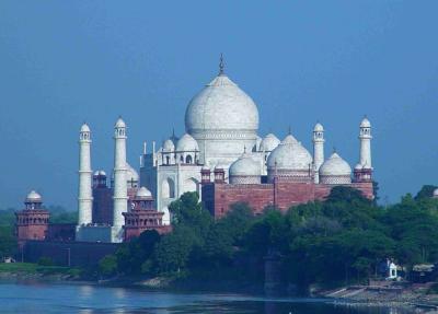 Taj as seen from Agra Fort - the only view of Imprisoned Shah Jahan saw for years