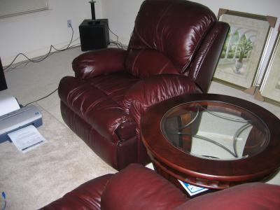 One end table and recliner