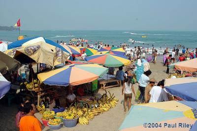 Fruit stalls on the beach