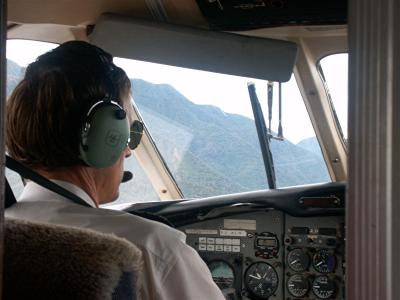 We are flying at a high altitude there are very high mountains in Papua New Guinea