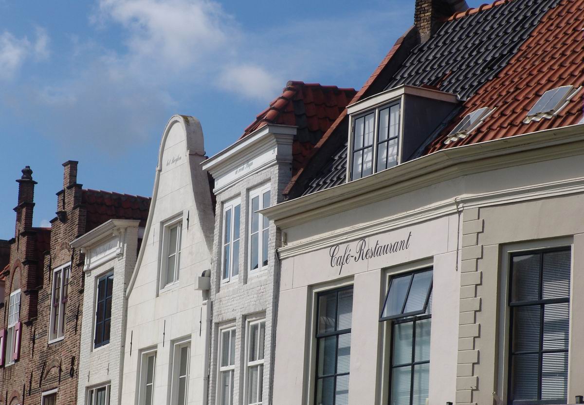 A row of old houses in Middelburg